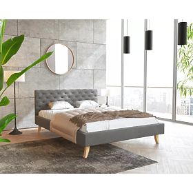 Upholstered Bed Kalifornia 120 x 200 cm - Dark Gray