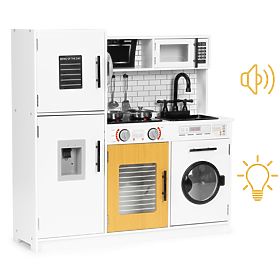 Large Wooden Play Kitchen for Kids + Sounds and Lights ECOTOYS, EcoToys