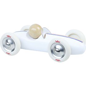 Vilac Large Wooden Car Grand Prix Vintage White