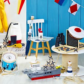 Vilac Wooden Aircraft Carrier with Accessories