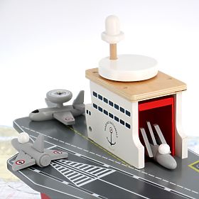 Vilac Wooden Aircraft Carrier with Accessories