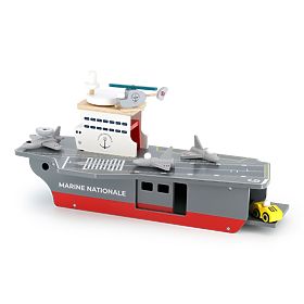 Vilac Wooden Aircraft Carrier with Accessories, Vilac