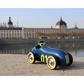 Vilac Wooden Car Old Sport Compet Dark Blue