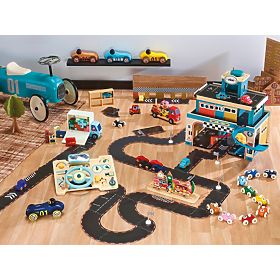 Vilac Wooden Car Old Sport Compet Dark Blue