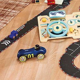 Vilac Wooden Car Old Sport Compet Dark Blue