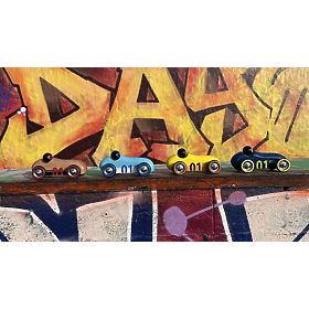 Vilac Wooden Car Old Sport Compet Dark Blue