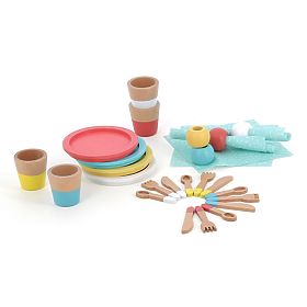 Vilac Wooden Dining Set 28 Pieces, Vilac