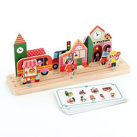 Vilac Wooden Logic Game Build It Right! City