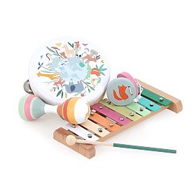Vilac Wooden Musical Set Animals of the World by Sarah Betz