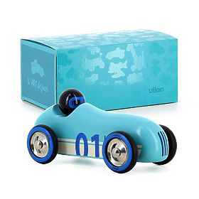 Vilac Wooden Old Sport Compet Car Turquoise, Vilac