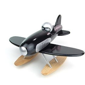 Vilac Wooden Seaplane Black, Vilac