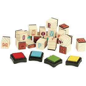 Vilac Wooden stamps Alphabet 76 pcs