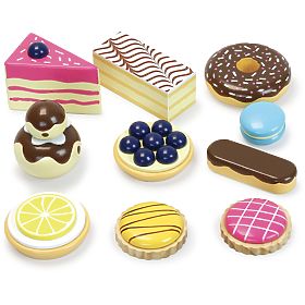 Vilac Wooden Tiered Serving Tray with Desserts, Vilac