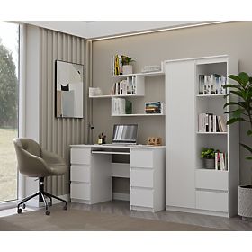 Wall Shelves KOBI for Living Room WHITE