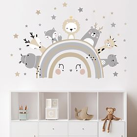 Wall stickers - Rainbow with animals