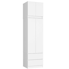 WARDROBE WITH EXTENSION S60 2D 2SZ CLP PK WHITE