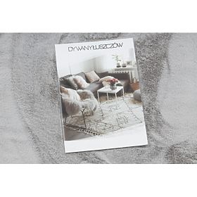 Washable SHAPE 3146 Teddy Bear Shaggy Rug - Gray Plush, Non-Slip