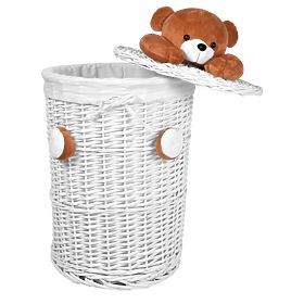 Wicker Basket Teddy Bear 75L