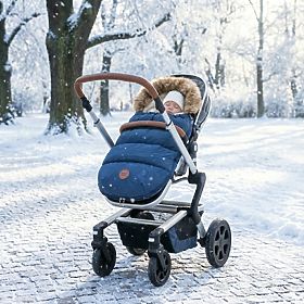 Winter stroller bag Mouse - dark blue