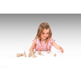 Wissner Wooden Set of Geometric Solids 14 pcs