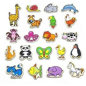 Wooden Animal Magnets
