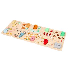 Wooden Animal Puzzle - Montessori Number Learning, Lelin