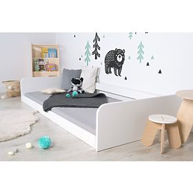 Montessori Wooden Bed Sia - White