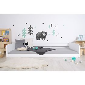 Montessori Wooden Bed Sia - White