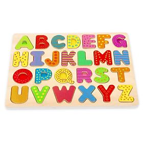 Wooden puzzle alphabet - capital letters