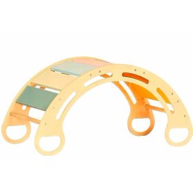 Wooden Montessori Swing - Natural with Colorful Rungs