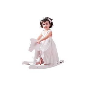 Wooden Rocking Horse - White