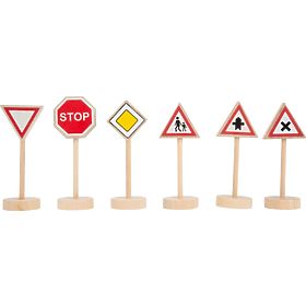 Wooden Traffic Sign Set