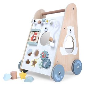 Wooden Walker for Children with Movable Elements ECOTOYS