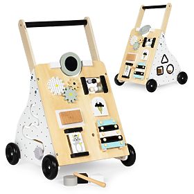 Wooden Walker Push Button Educational Cart for Children ECOTOYS