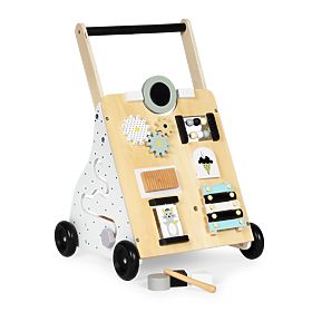 Wooden Walker Push Button Educational Cart for Children ECOTOYS
