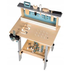 Wooden workshop with tools