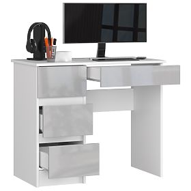 WRITING DESK A-7 CLP METALLIC GLOSS LEFT-SIDED