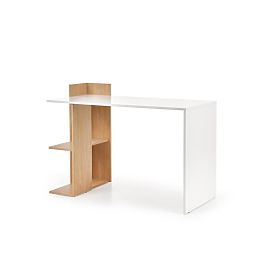 Writing Desk FINO - Golden Oak / White, Halmar